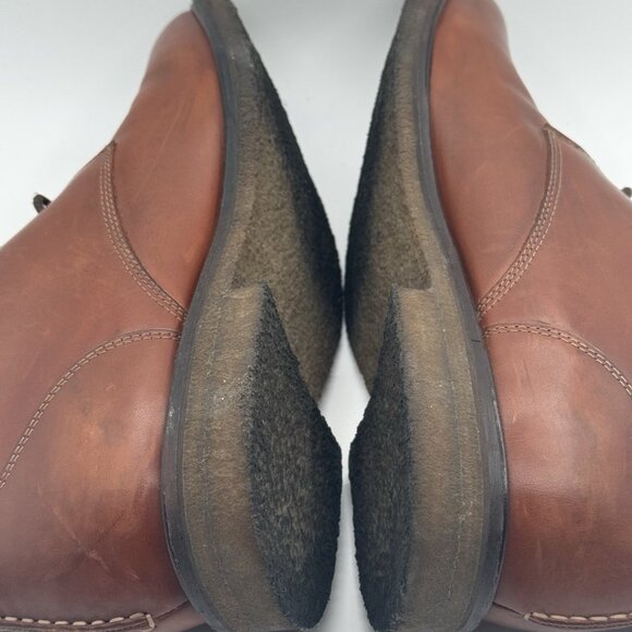 Johnston & Murphy Mens 13 M Copeland Brown Leather Chukka Booties 25-2022 - Picture 7 of 16